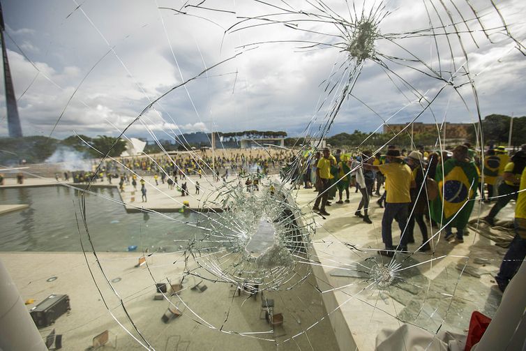 Joédson Alves/Agência Brasil RETROSPECTIVA_2023 - Atos golpistas de 8 de janeiro. - Foto: Joédson Alves/Agência Brasil