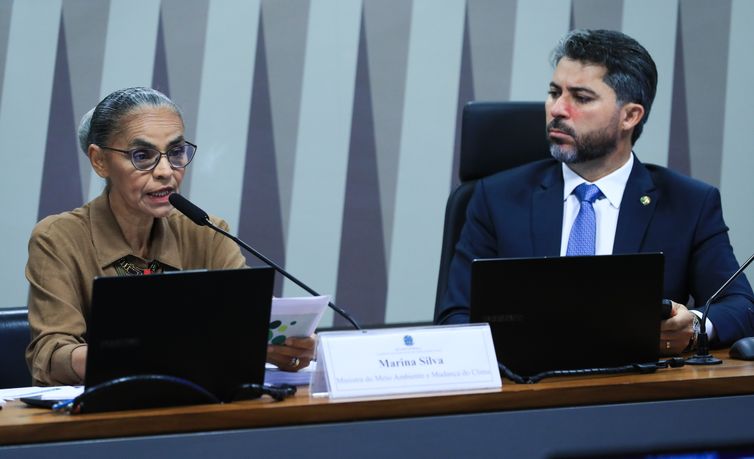 Lula Marques/Agência Brasil Brasília (DF), 27/05/2025 - Comissão de Infraestrutura (CI) do Senado durante audiência para ouvir a ministra do Meio Ambiente e Mudança do Clima, Marina Silva. Foto: Lula Marques/Agência Brasil