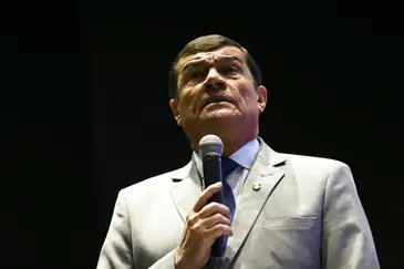 Marcelo Camargo/Agência Brasil O ministro da Defesa, Paulo Sérgio Nogueira, durante a abertura da 7ª Mostra BID Brasil, evento do segmento de defesa e segurança, no Centro de Convenções Ulysses Guimarães, em Brasília.