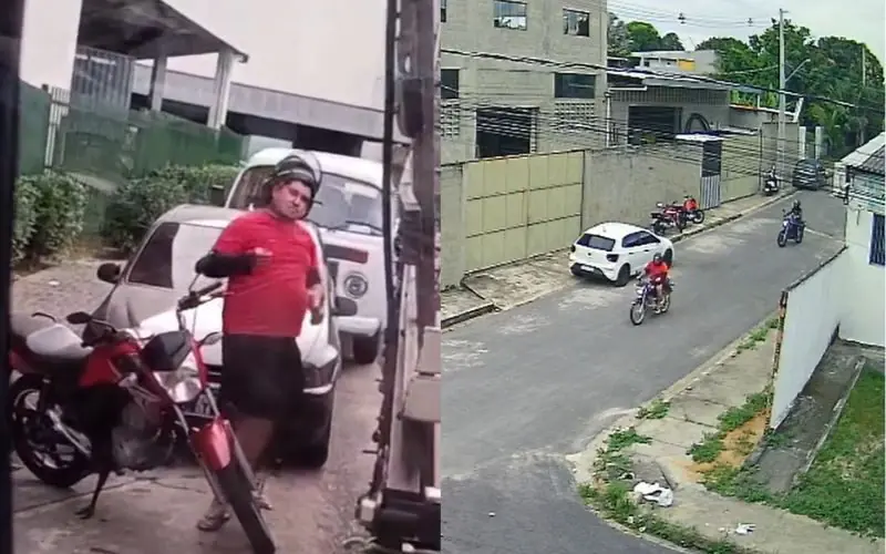 Dupla criminosa rouba motos em plena luz do dia pelas ruas de Manaus