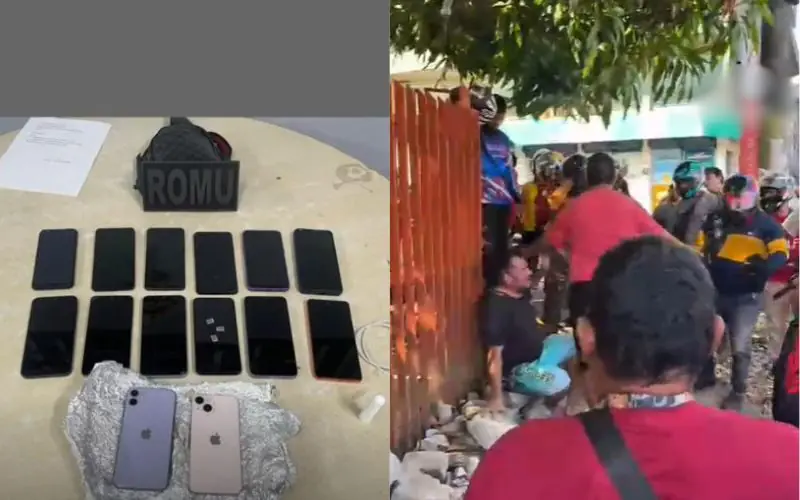 Ladrão com mais de 10 celulares roubados é capturado e espancado na Av. Autaz Mirim