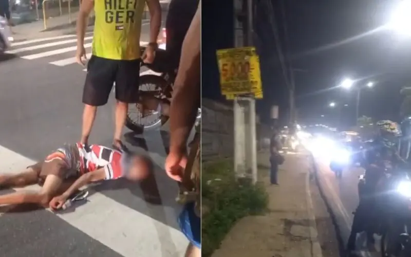 Acidente grave na Max Teixeira deixa motociclista ferido