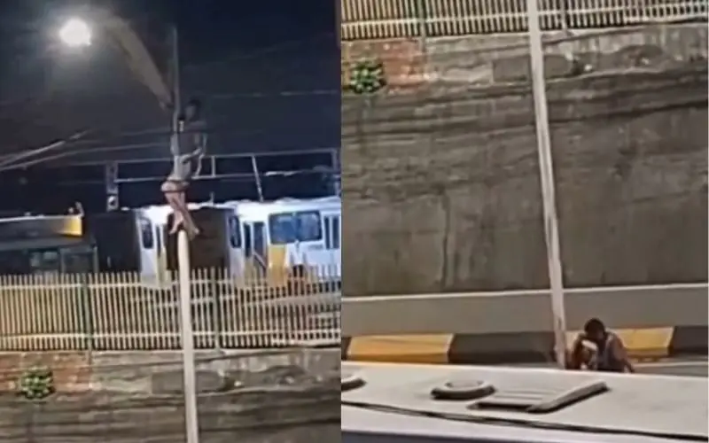 'Noia' arrisca a vida ao subir poste para roubar fios no São José