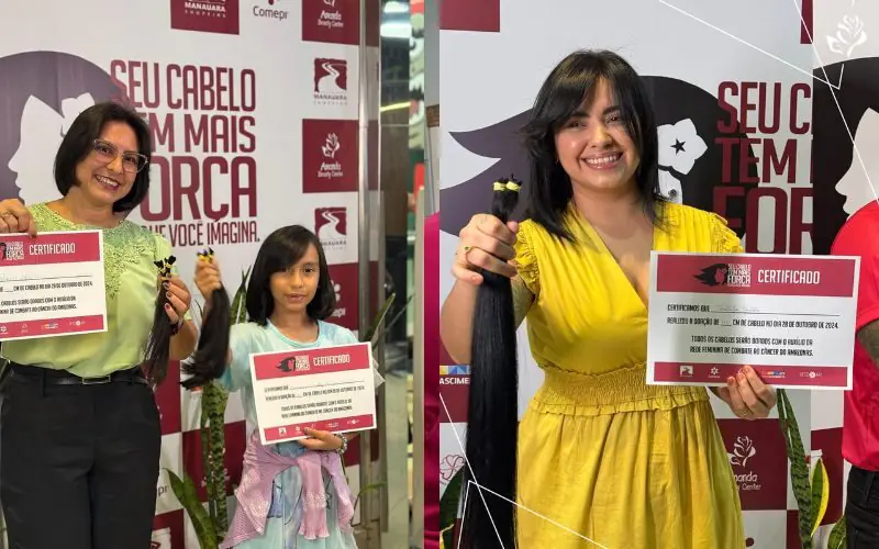 Manauara Shopping e Amanda Beauty realizam campanha de doação de cabelos no Outubro Rosa