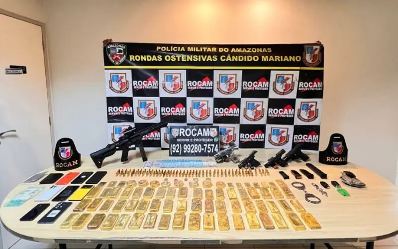 Ouro apreendido em Manaus está avaliado em R$ 77 milhões