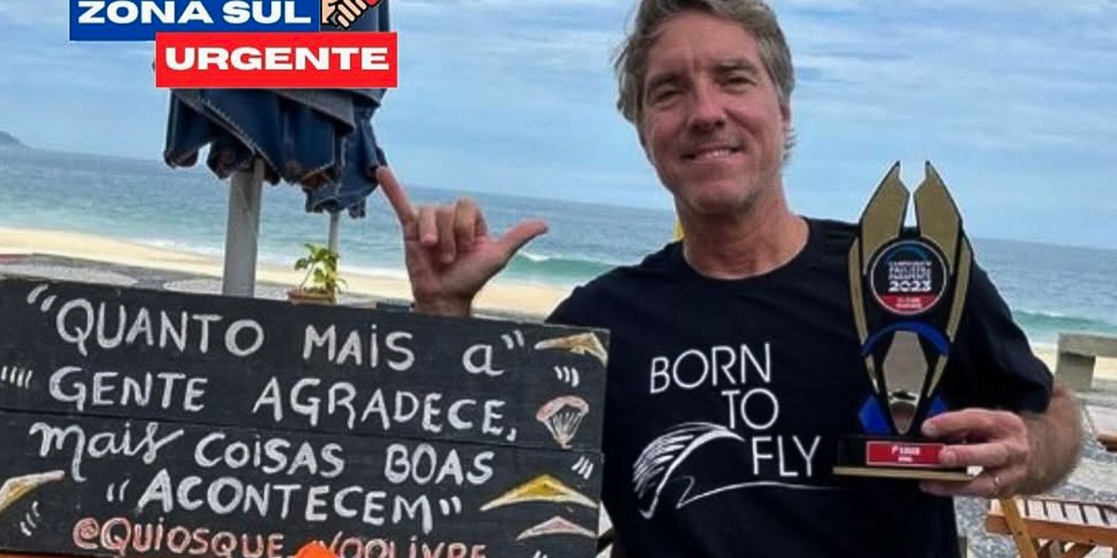 Bicampeão de asa-delta morre ao cair de parapente no Rio