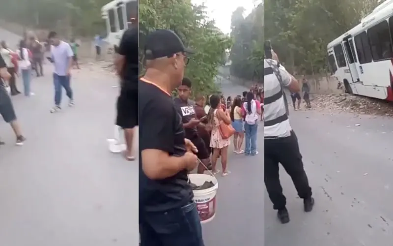 Busão lotado bate em muro no bairro Puraquequara