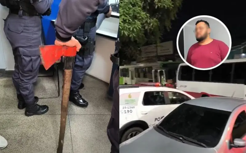 Briga entre motoras termina com busão estilhaçado em Manaus