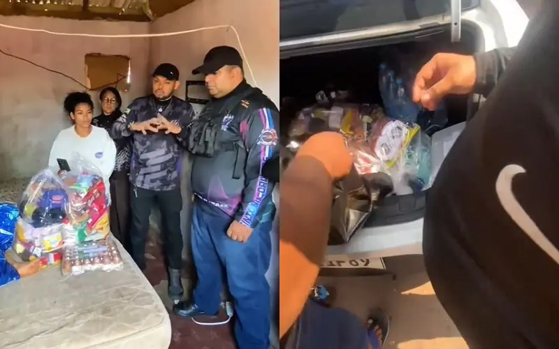 Família que teve a casa invadida em Iranduba recebe alimentos