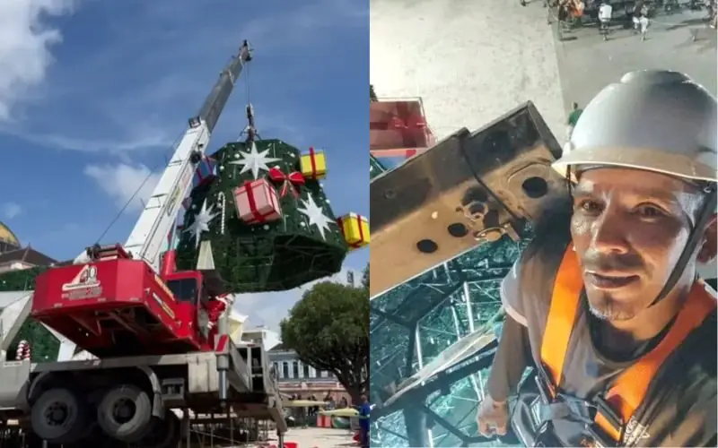 Trabalhador morre após guindaste tombar no Largo São Sebastião