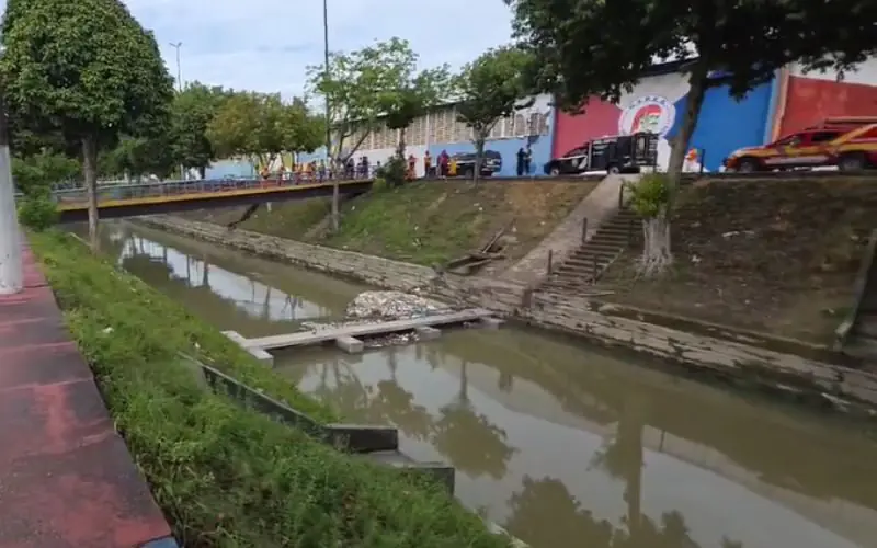 Braço é encontrado preso em ecobarreira no bairro Alvorada