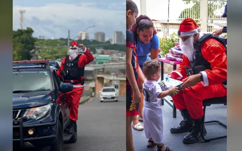 Missão Natal Solidário da Guarda Municipal leva alegria a crianças