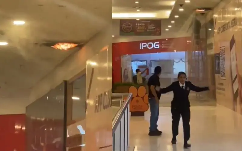 Teto do Shopping Ponta Negra pega fogo e assusta clientes