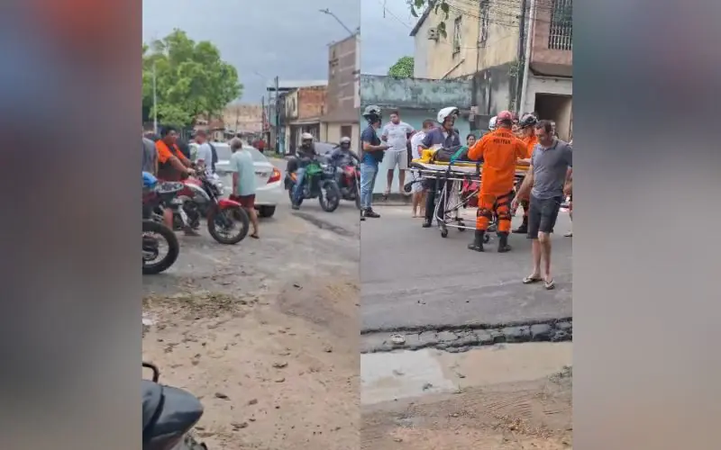 Motociclista sofre grave colisão no bairro São José