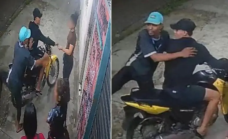Câmeras flagram assalto a três mulheres em parada de ônibus no bairro Jorge Teixeira