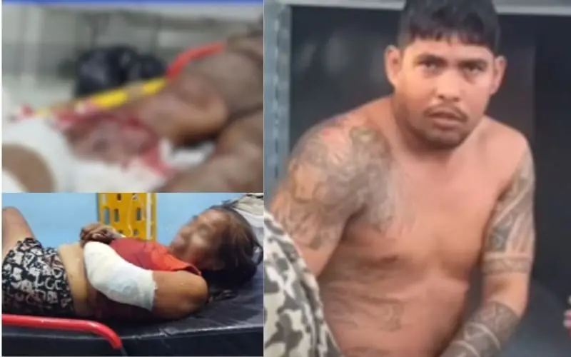 Homem sob efeito de drogas ataca sogra e cunhado a terçadadas