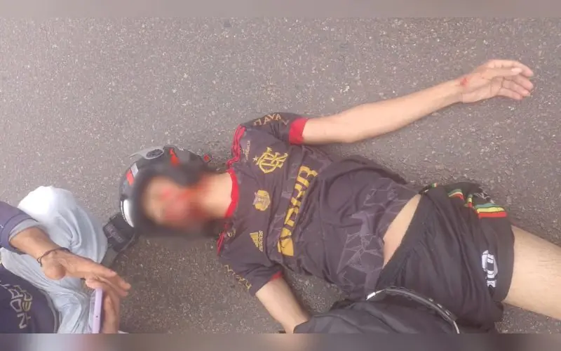 Motociclista fica gravemente ferido após cair em buraco no Tarumã