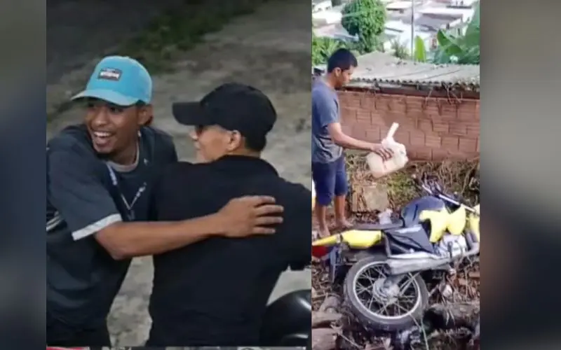 Suspeitos de assalto incendeiam motocicleta no Jorge Teixeira