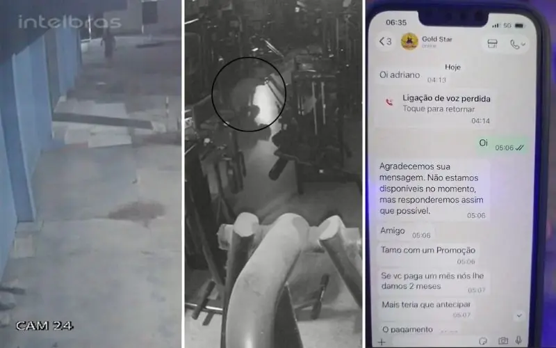 Bandido invade academia e usa celular furtado para aplicar golpes