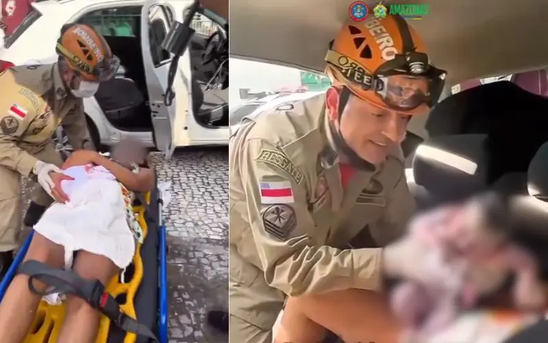 Bombeiros realizam parto de emergência dentro de carro de aplicativo na Ponta Negra
