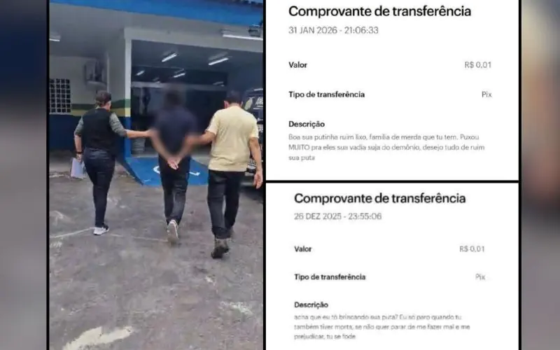 Homem ameaça ex-namorada com mensagens via Pix e é preso