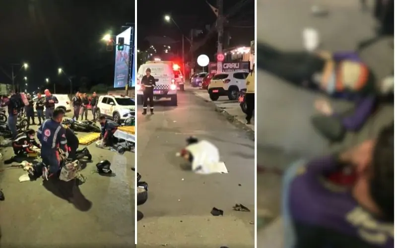 Colisão entre motos termina em morte na Av. Professor Nilton Lins