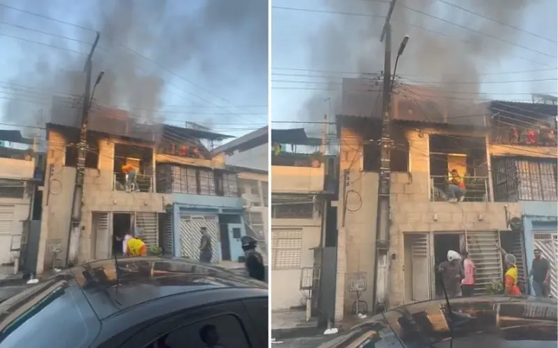 Incêndio atinge residência no bairro da Glória, zona oeste de Manaus