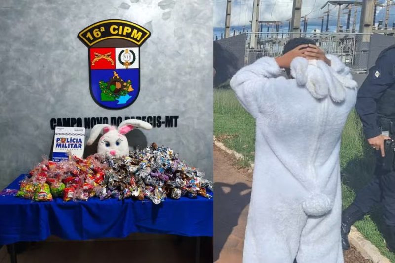 ‘Coelhinho’ do Comando Vermelho é apreendido durante distribuição de ovos de Páscoa