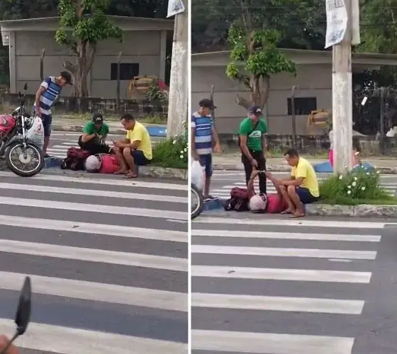 Motociclista sofre acidente próximo ao T7, zona oeste de Manaus