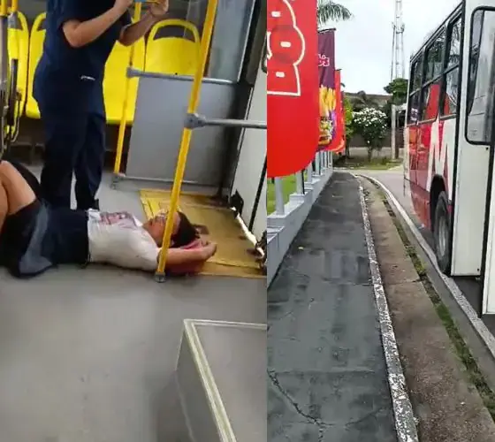 Mulher fratura coluna após impacto em ônibus na Torquato Tapajós