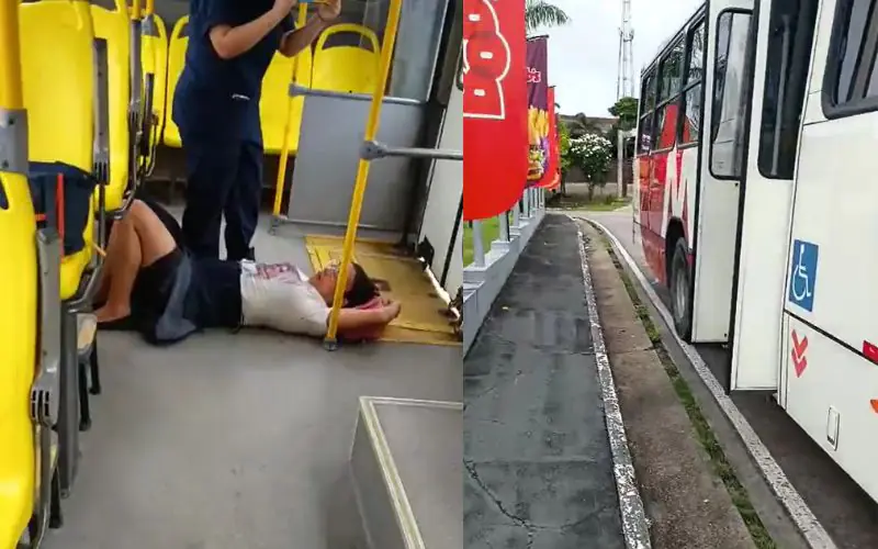 Mulher fratura coluna após impacto em ônibus na Torquato Tapajós