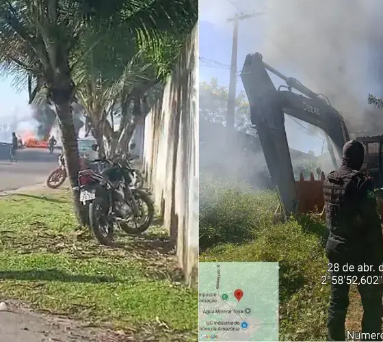 Reintegração de posse no Tarumã termina em confronto e incêndio de trator