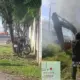 Reintegração de posse no Tarumã termina em confronto e incêndio de trator