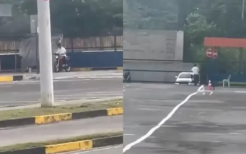 Aluno acelera em pista do Detran para evitar apreensão de moto