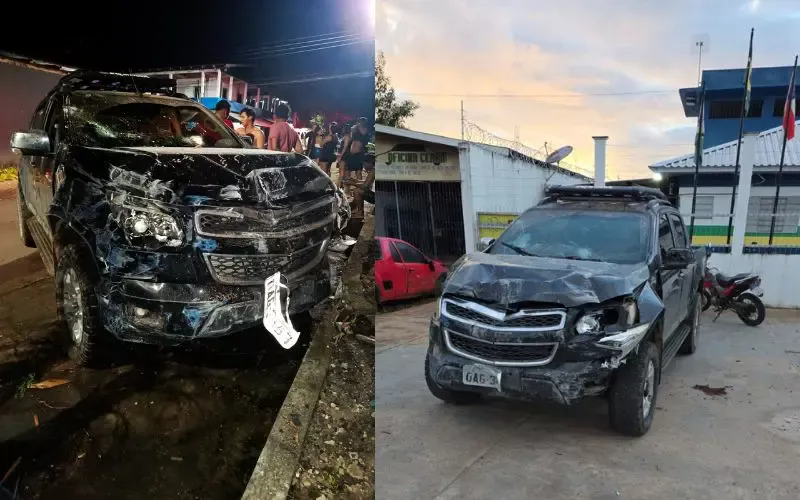 Bêbado furta caminhonete e causa acidente em Novo Airão