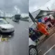 Carro invade barraca na Avenida do Turismo e deixa 5 feridos