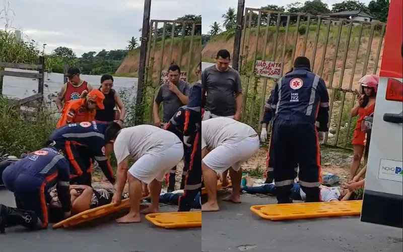 Criança fica ferida após acidente de moto no bairro Santa Etelvina