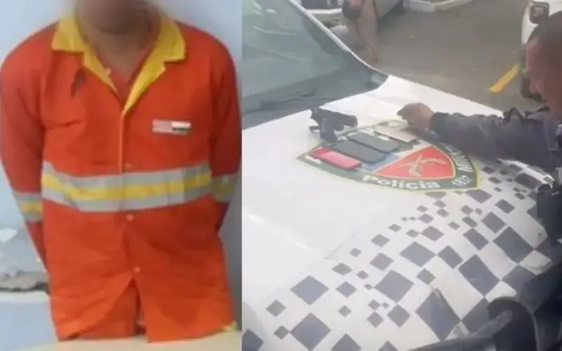 Dupla disfarçada de gari troca tiros com a PM e um suspeito acaba preso em Manaus