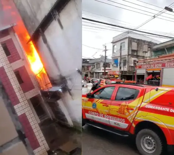 Incêndio de grandes proporções atinge comunidade no São Jorge