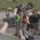 Motorista faz retorno proibido e provoca capotamento na avenida do Turismo