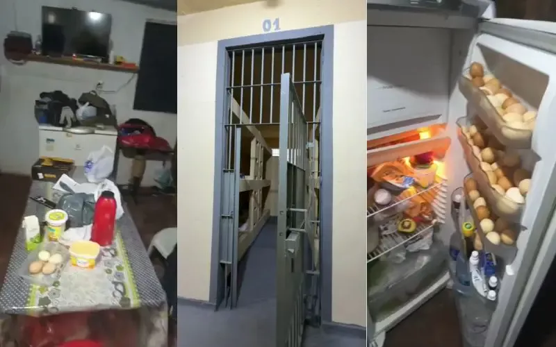 MPAM mostra luxo em cela de policiais transferidos para nova unidade prisional