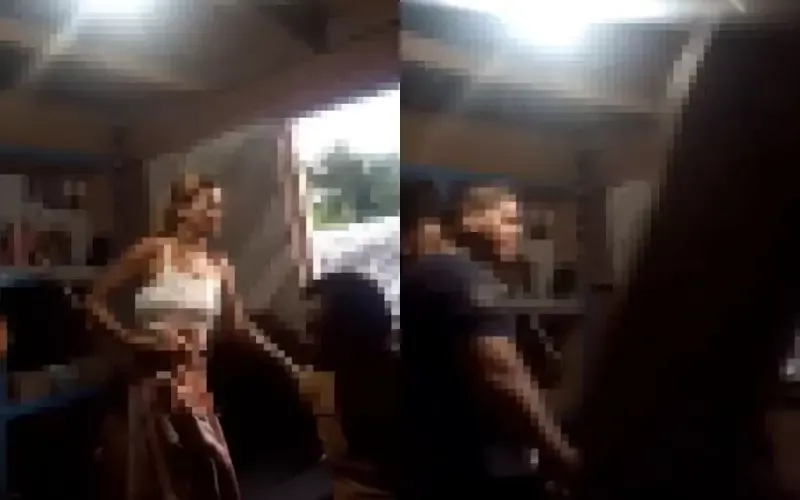 Suposto policial agride mulher e homem algemado durante confusão em Eirunepé