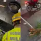 'Caramelos' saem na porrada, caem em bueiro e são resgatados no Tancredo Neves