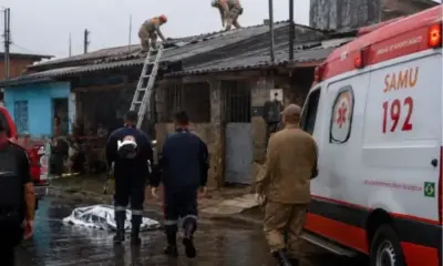 Idoso morre após cair de telhado durante temporal no bairro Flores