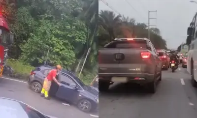 Veículo invade contramão, causa acidente na Av. Santos Dumont
