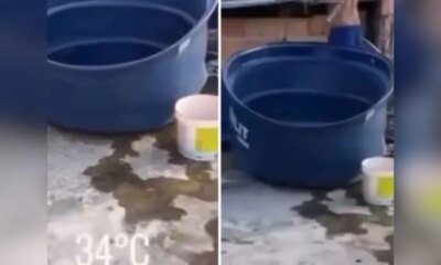 Calor em Manaus deforma caixa d’água e vídeo viraliza nas redes sociais