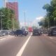 Condutor fica ferido após derrubar poste na Av. Constantino Nery