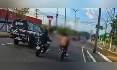 Jovens ‘pagam de doidos’ durante fuga e acabam presos na Torquato Tapajós