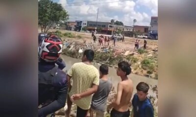 Corpo de homem enrolado em lona é encontrado em igarapé na zona leste de Manaus