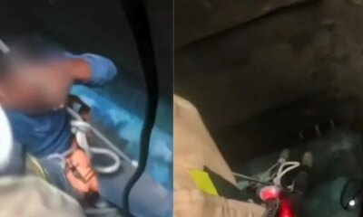 Homem fica preso em caixa d’água por 40 minutos e é resgatado em Manaus